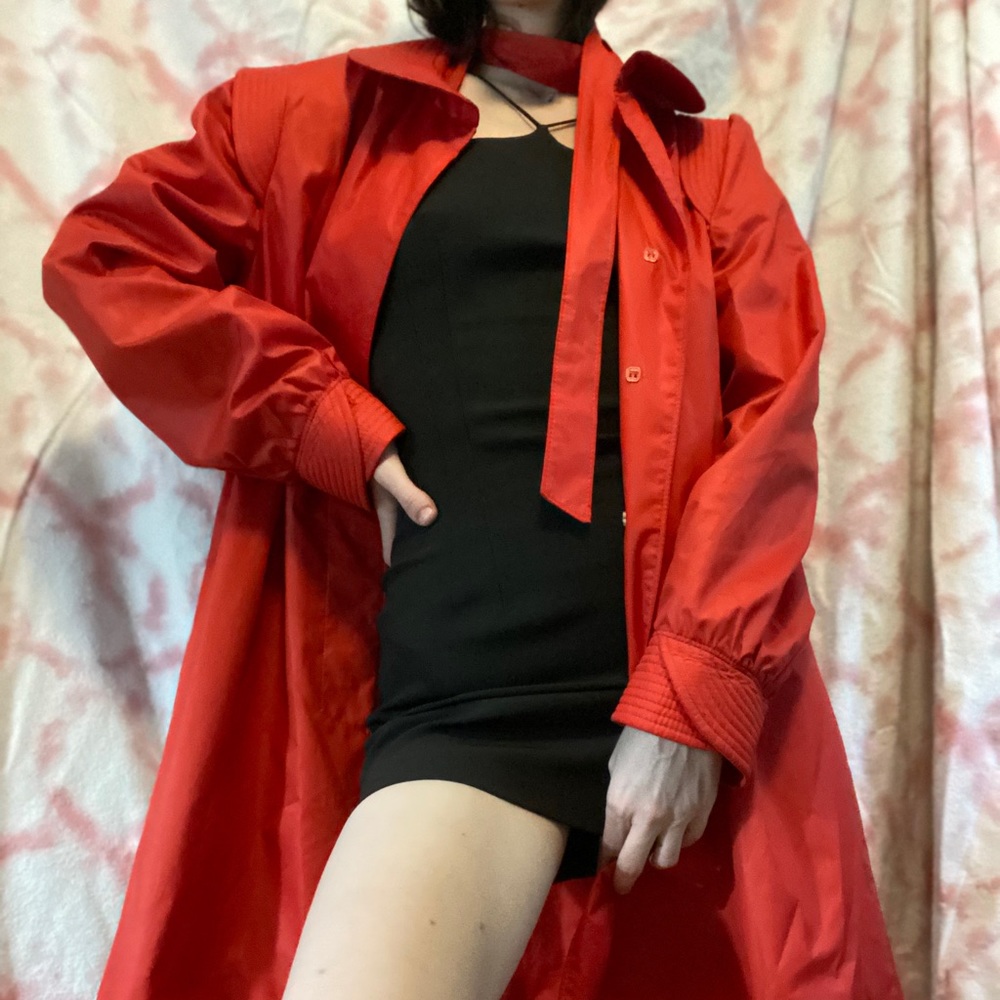 Vintage Red Trench Coat
